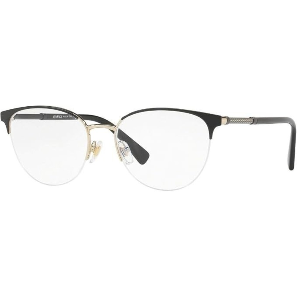 Versace Women's VE1247 1252 Black Eyeglasses 52mm Made in Italy Brand New in Box